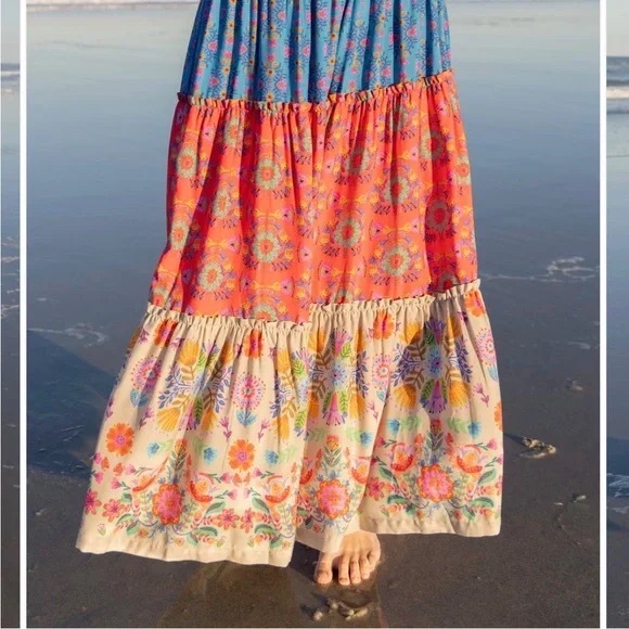 NATURAL LIFE Colorful Floral Maxi Skirt - Picture 4 of 8